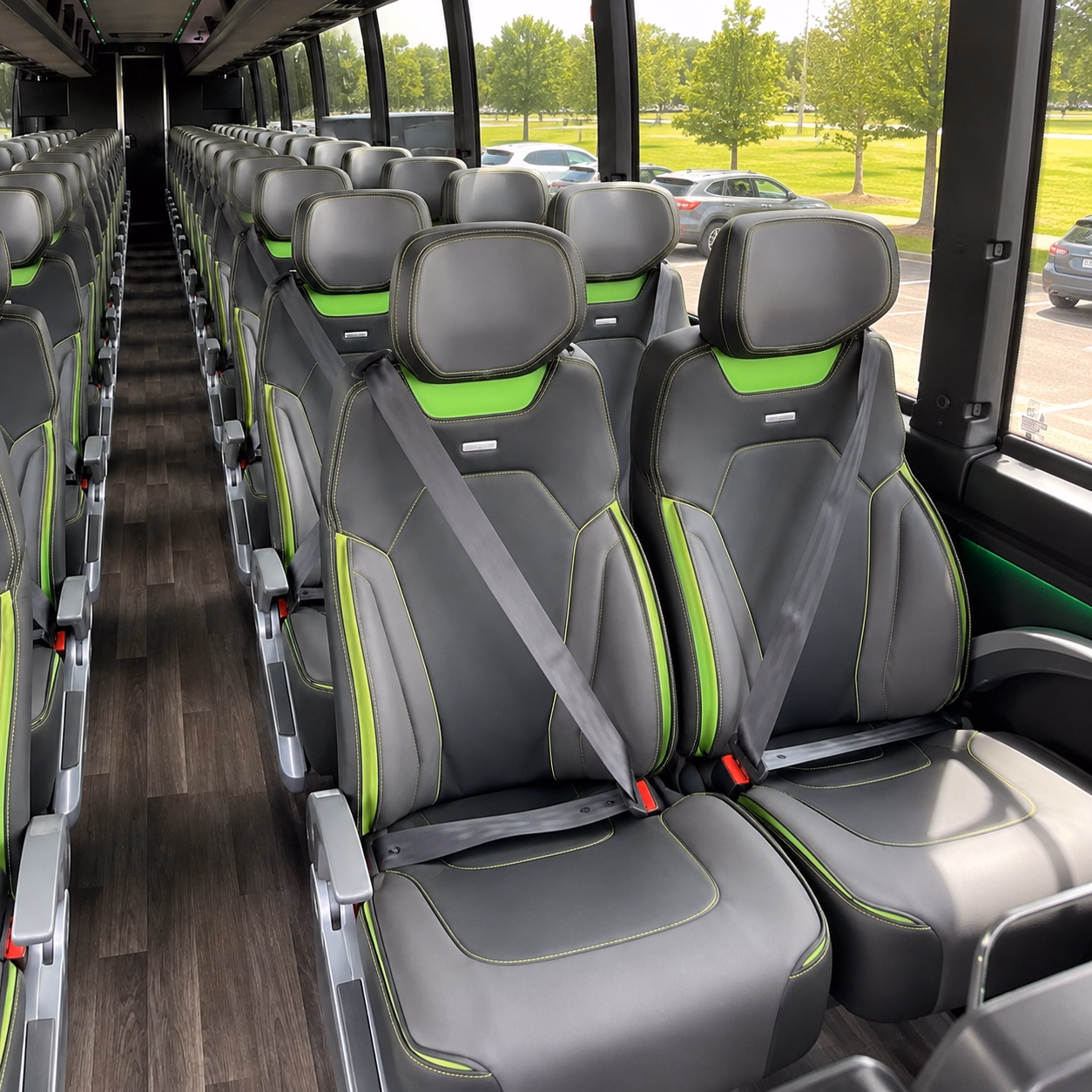 plainfield charter bus rental inside